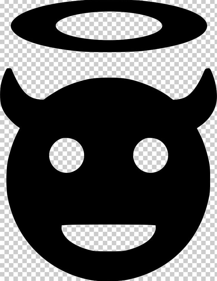 Smiley Devil Angel Computer Icons PNG, Clipart, Angel, Black, Black And White, Computer Icons, Demon Free PNG Download