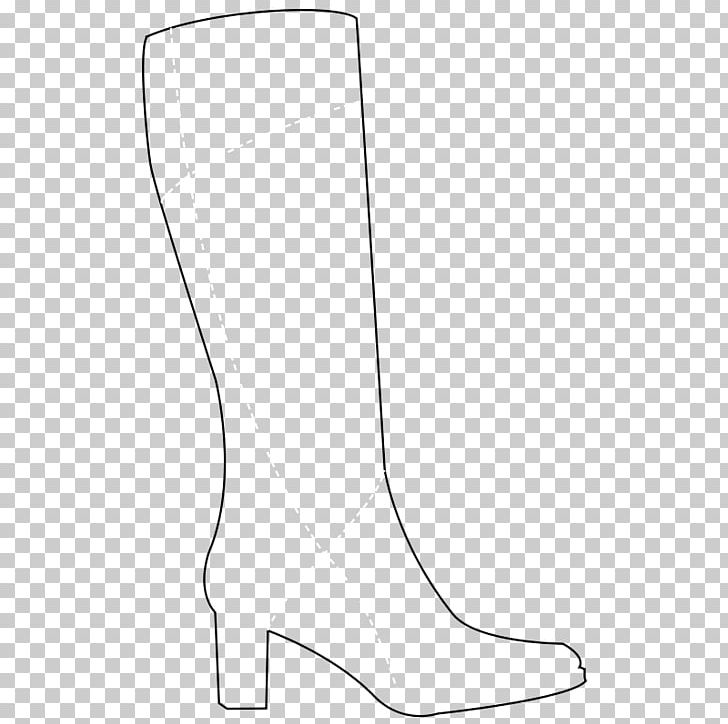 Boot White High-heeled Shoe PNG, Clipart, Accessories, Angle, Area, Black, Black And White Free PNG Download