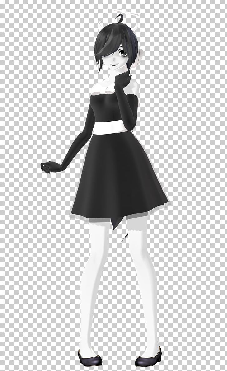 Dress White Shoulder Silhouette Costume PNG, Clipart, Animated Cartoon, Black, Black And White, Black Hair, Clothing Free PNG Download