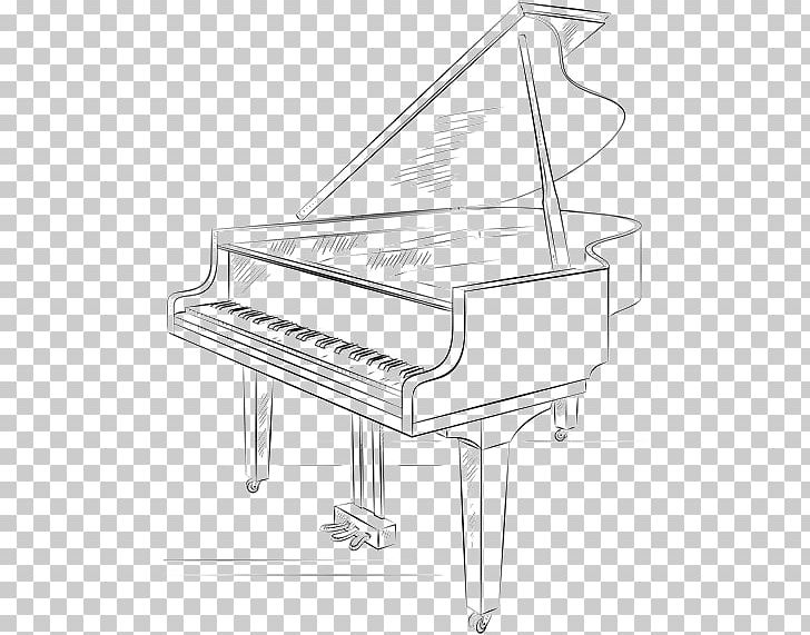 Grand Piano Drawing Musical Instrument Coloring Book PNG, Clipart, Angle, Art, Black And White, Design, Digital Piano Free PNG Download