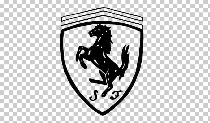 Ferrari S.p.A. Logo Drawing Emblem PNG, Clipart, Black, Black And White, Brand, Cars, Creative Commons Free PNG Download