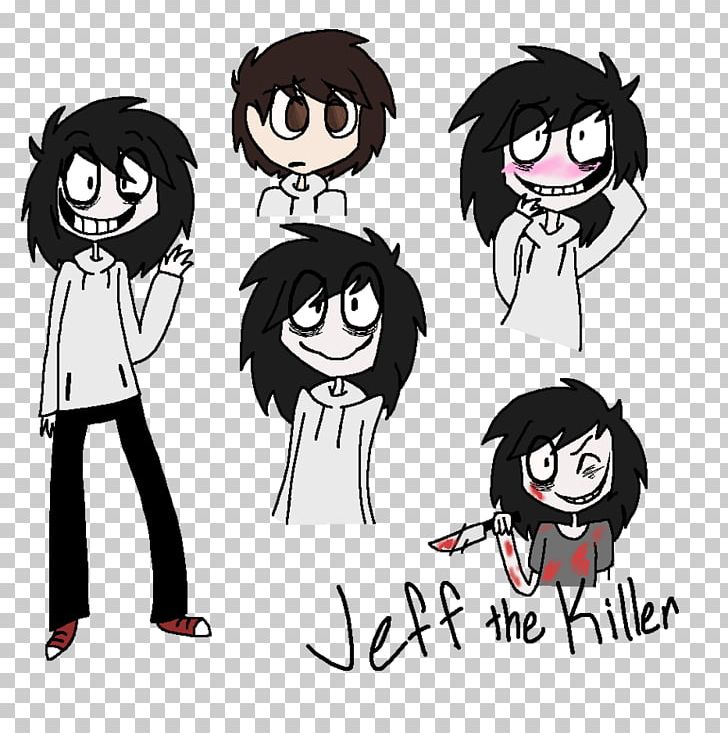 Jeff The Killer Art Creepypasta Drawing PNG, Clipart, Black, Black Hair, Cartoon, Child, Deviantart Free PNG Download
