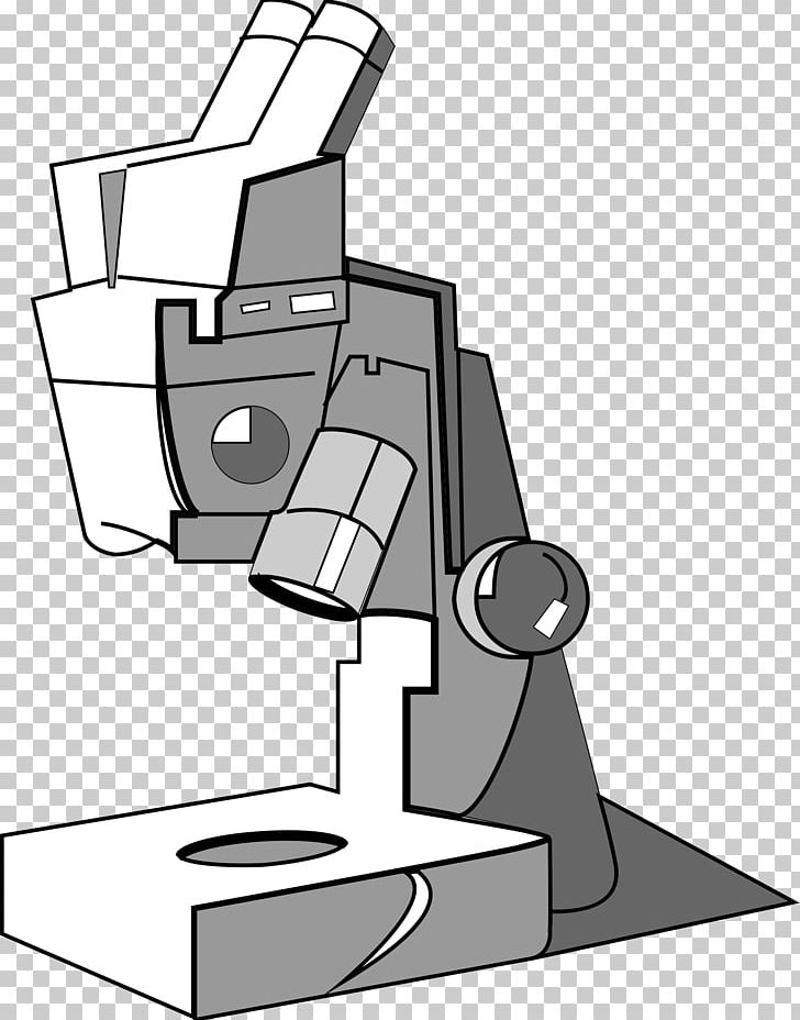 Microscope Drawing Computer Icons PNG, Clipart, Angle, Area, Artwork, Black And White, Cell Free PNG Download