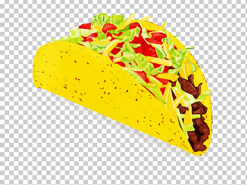 Yellow Taco Cuisine Dish Food PNG, Clipart, American Food, Cuisine, Dish, Fast Food, Food Free PNG Download