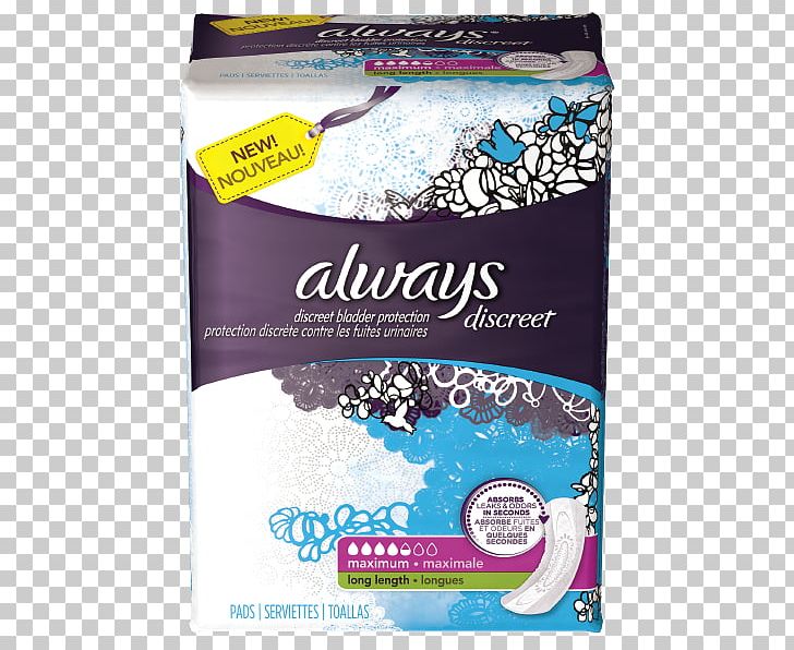 Always Incontinence Pad Urinary Incontinence Feminine Sanitary Supplies Sanitary Napkin PNG, Clipart, Adult Diaper, Always, Brand, Depend, Disposable Free PNG Download