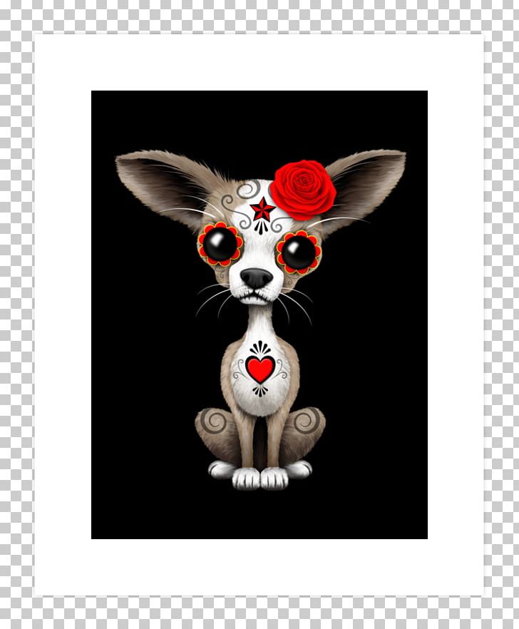 Chihuahua La Calavera Catrina Puppy Day Of The Dead PNG, Clipart, Animals, Blue, Calavera, Carnivoran, Chihuahua Free PNG Download