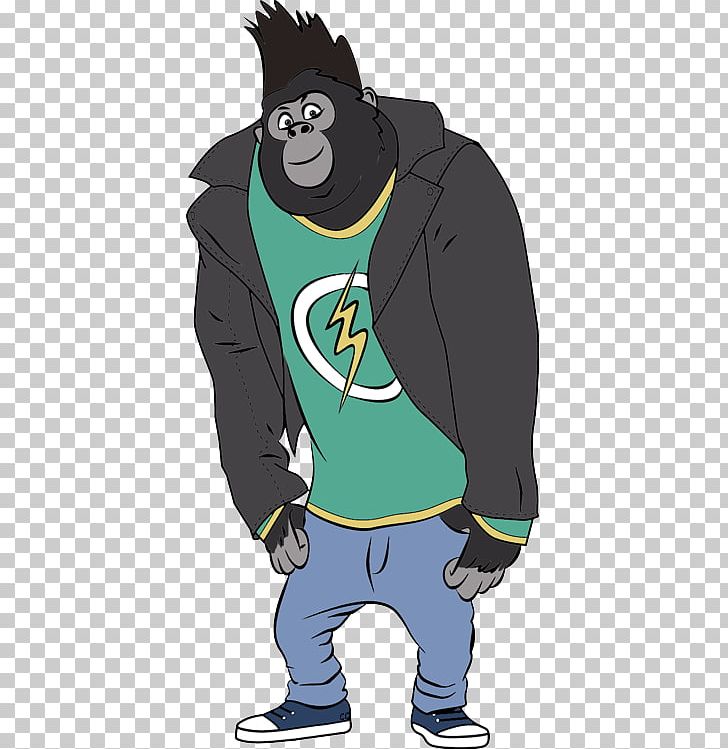 Gorilla YouTube Sing PNG, Clipart, Animation, Cartoon, Character, Drawing, Fictional Character Free PNG Download
