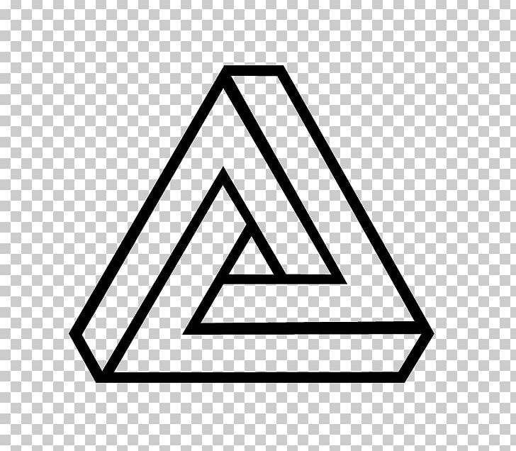 Penrose Triangle Mathematician Geometry PNG, Clipart, Angle, Area, Art, Black, Black And White Free PNG Download