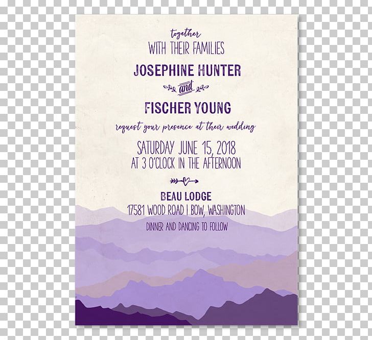 Wedding Invitation Paper Mountain Range Convite PNG, Clipart, Convite, Lavender, Mountain, Mountain Range, Paper Free PNG Download