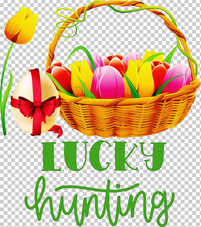 Lucky Hunting Happy Easter Easter Day PNG, Clipart, Basket, Cut Flowers, Easter Bunny, Easter Day, Easter Egg Free PNG Download