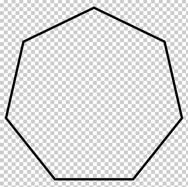 Heptagon Regular Polygon PNG, Clipart, Angle, Area, Black, Black And White, Circle Free PNG Download