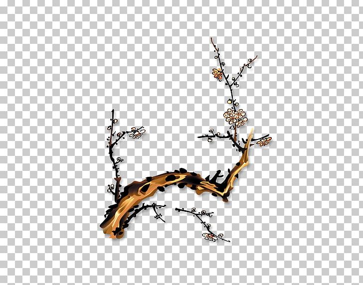 Ink Wash Painting Shan Shui Plum Blossom Chinese Painting PNG, Clipart, Body Jewelry, Branch, Download, Drawing, Feeling From Mountain And Water Free PNG Download