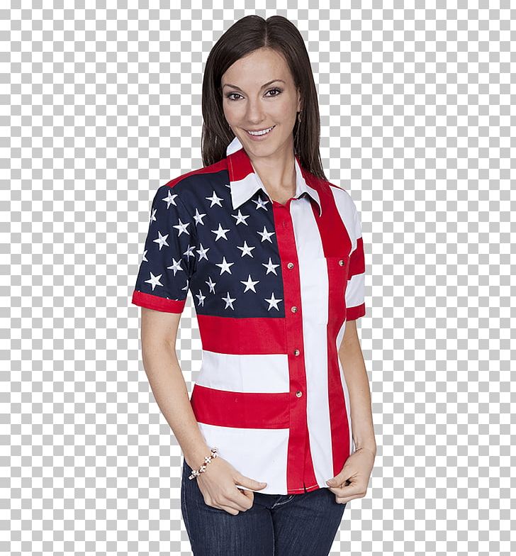 T-shirt United States Of America Flag Of The United States Blouse PNG, Clipart, Blouse, Button, Clothing, Collar, Dress Free PNG Download