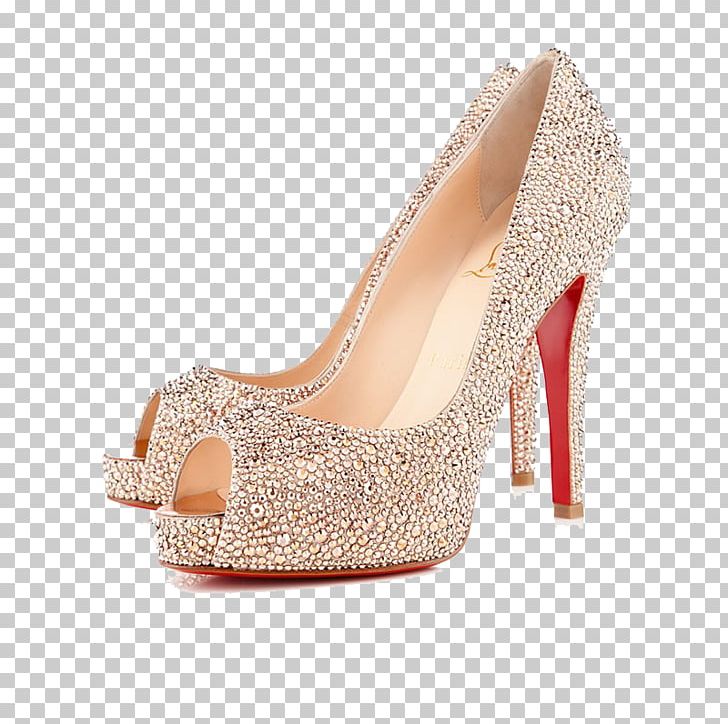 Peep-toe Shoe Rhinestone Court Shoe High-heeled Footwear PNG, Clipart, Accessories, Basic Pump, Beige, Christian, Christian Louboutin Free PNG Download