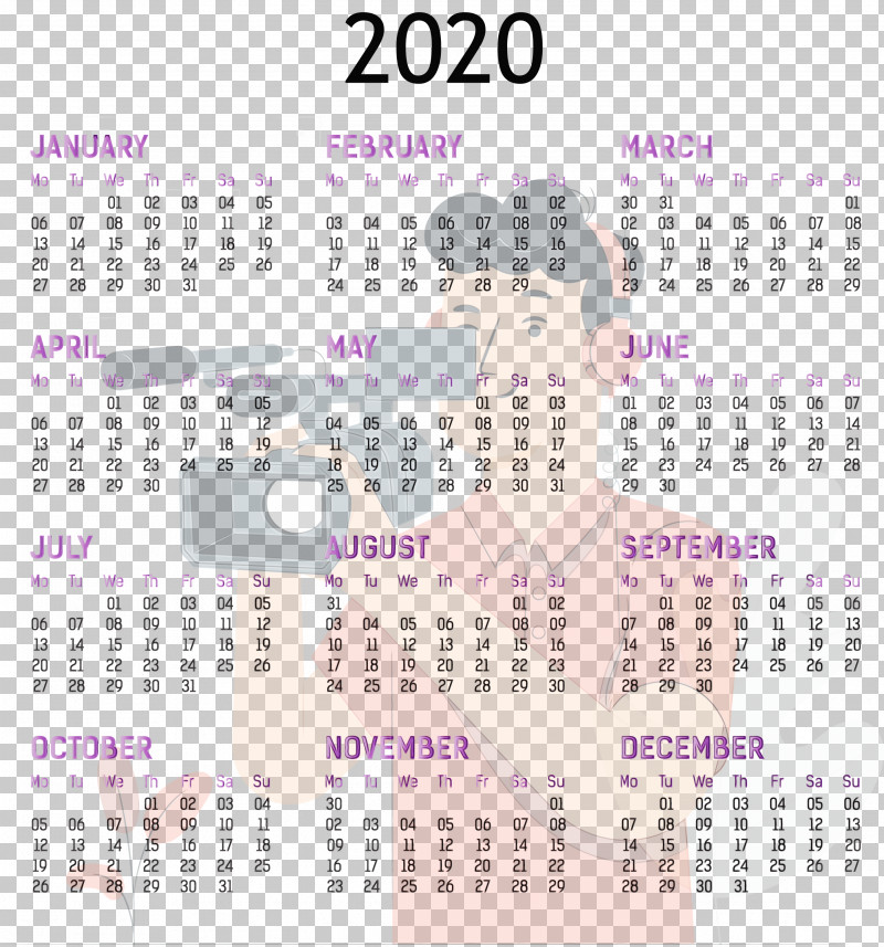 Calendar System Font Purple Line Meter PNG, Clipart, 2020 Yearly Calendar, Calendar System, Full Year Calendar 2020, Line, Meter Free PNG Download