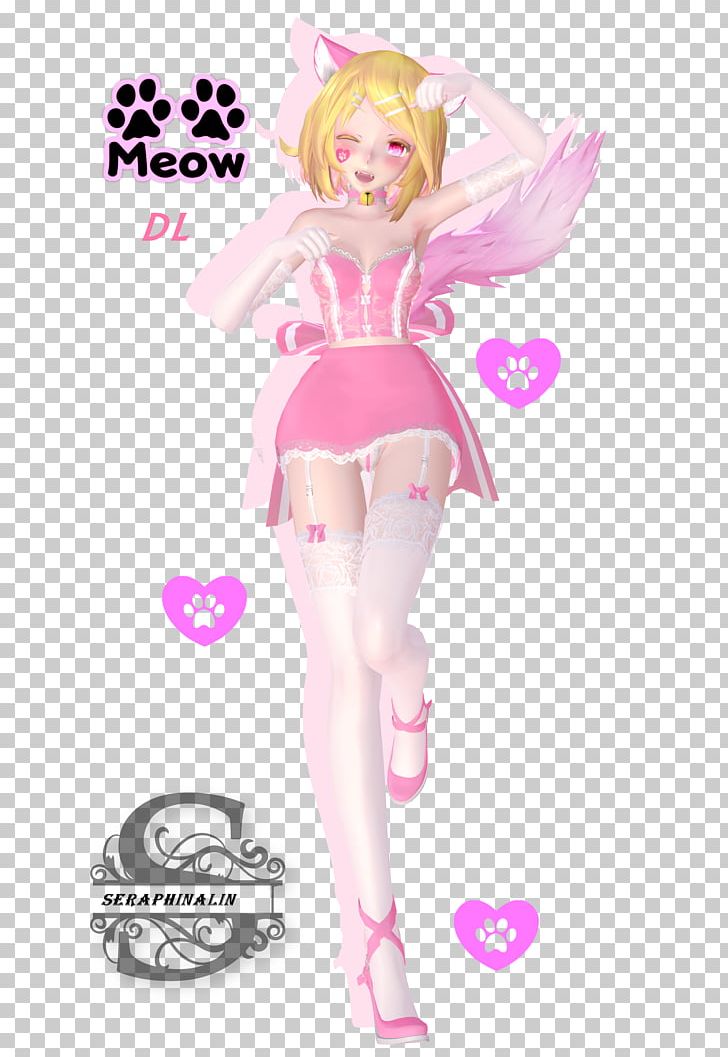 Pink Cat Paw Kagamine Rin/Len PNG, Clipart, 3d Modeling, Animals, Anime, Cat, Clothing Free PNG Download
