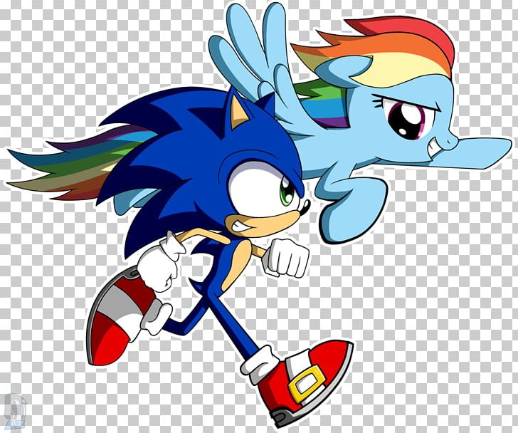 Rainbow Dash Sonic Dash SegaSonic The Hedgehog Unicorn Crossover PNG, Clipart, Art, Artwork, Cartoon, Chao, Computer Wallpaper Free PNG Download