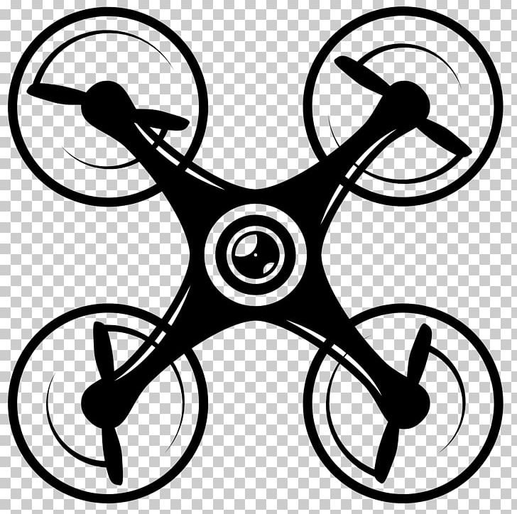 Unmanned Aerial Vehicle Quadcopter Computer Icons Aircraft PNG, Clipart, Aircraft, Artwork, Black, Black And White, Circle Free PNG Download