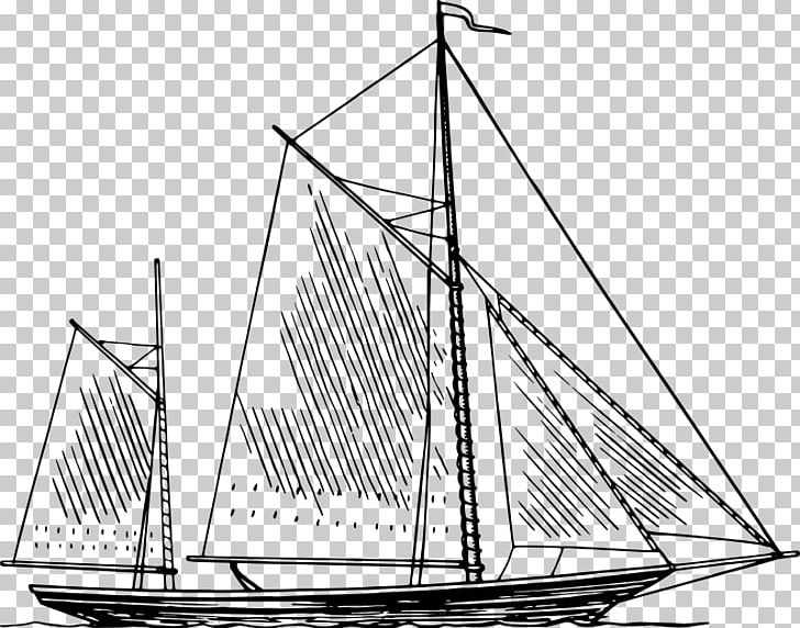 Sail Barque Schooner Brigantine Mast PNG, Clipart, Area, Baltimore Clipper, Barquentine, Black And White, Boat Free PNG Download