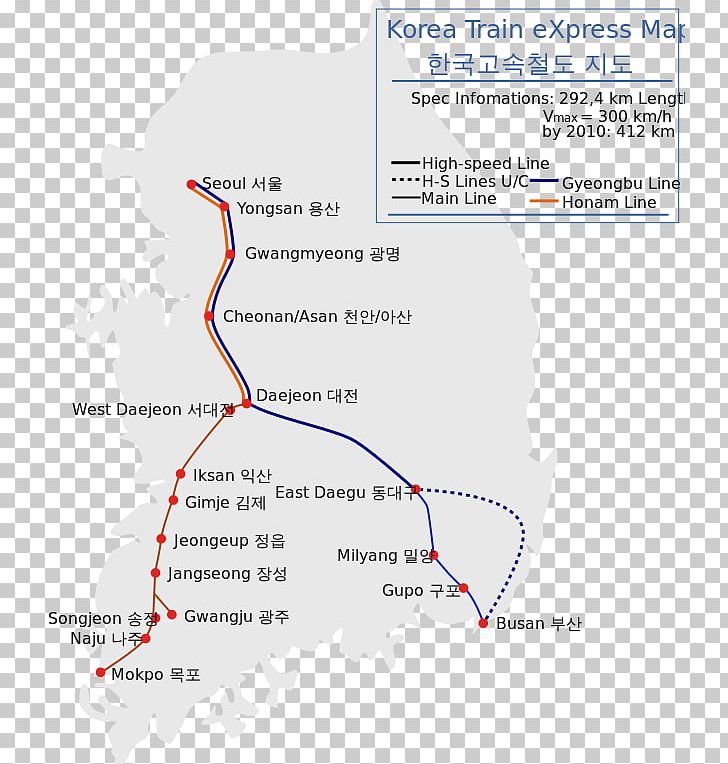 Seoul Busan Daegu Honam High-speed Railway Korea Train Express PNG, Clipart, Angle, Area, Busan, Daegu, Diagram Free PNG Download
