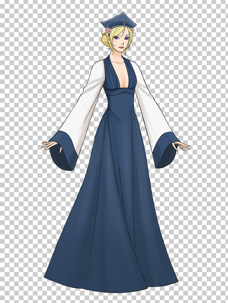 Gown Robe Character Fiction Costume PNG, Clipart, Animated Cartoon, Anime, Blue, Character, Clothing Free PNG Download