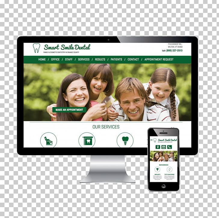 Responsive Web Design Digital Marketing Online Advertising PNG, Clipart, Brand, Communication, Computer Monitor, Dentist, Dentistry Free PNG Download