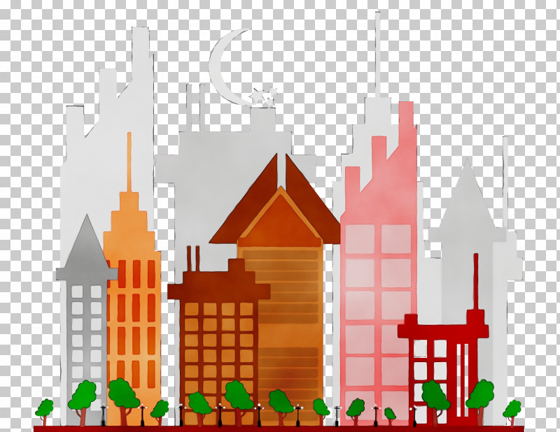 Skyscraper Building Vector City Painting PNG, Clipart, Building, City, Moon, Paint, Painting Free PNG Download