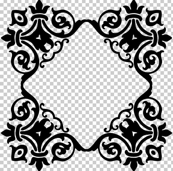 Damask Frames PNG, Clipart, Art, Black, Black And White, Circle, Clip Art Free PNG Download