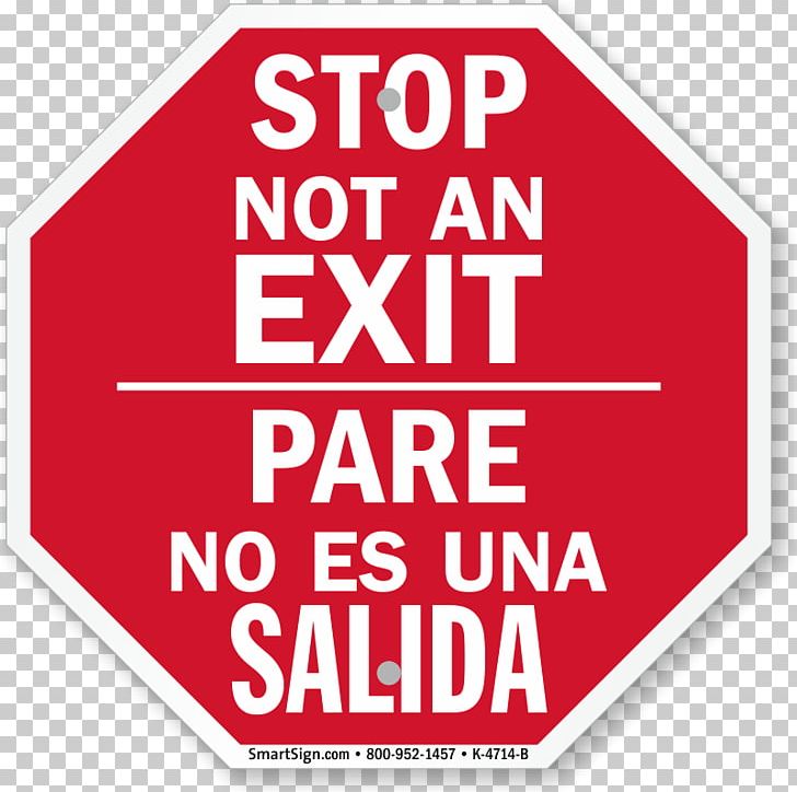 Exit Sign Stop Sign Bilingual Sign Sticker PNG, Clipart, Area, Bilingual Sign, Brand, Code, Decal Free PNG Download