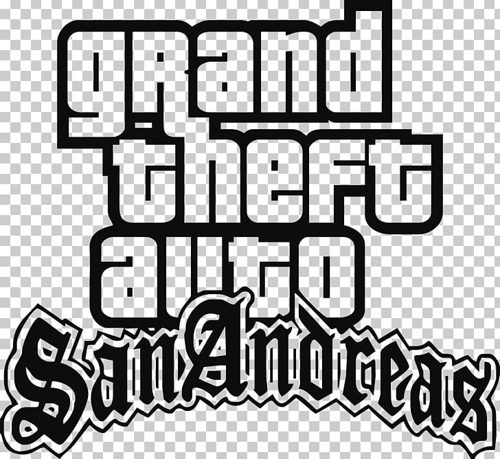Grand Theft Auto: San Andreas Grand Theft Auto: Vice City Grand Theft Auto V San Andreas Multiplayer Grand Theft Auto III PNG, Clipart, Area, Black, Black And White, Brand, Cheating In Video Games Free PNG Download