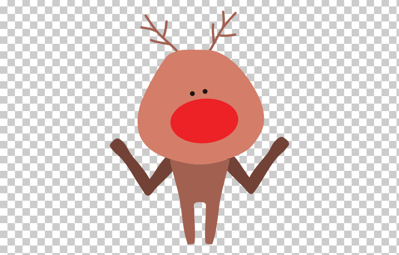 Reindeer PNG, Clipart, Cartoon, Deer, Nose, Reindeer, Smile Free PNG Download
