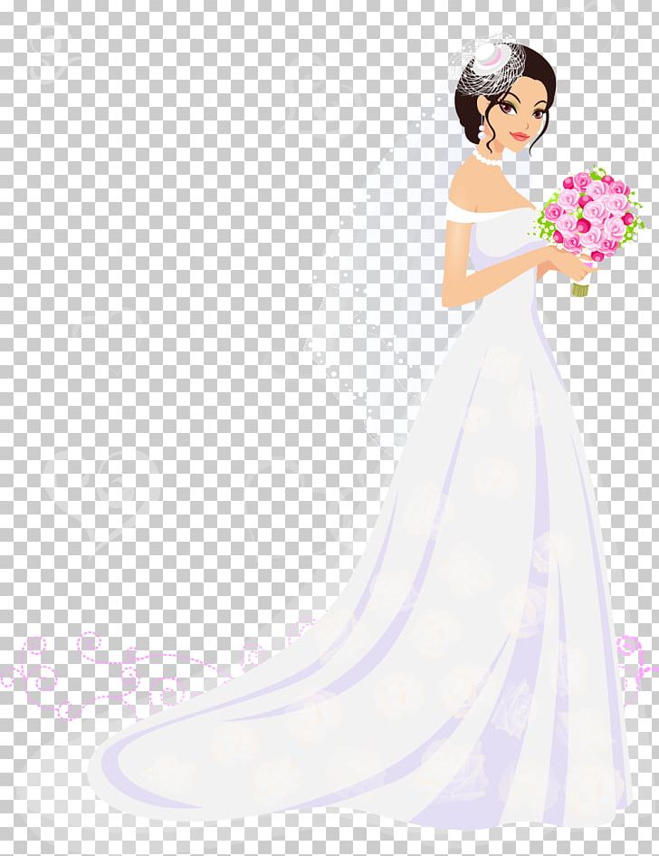 Bride Wedding Dress PNG, Clipart, Beautiful Bride, Beautiful Girl, Beautiful Vector, Beauty, Bridal Clothing Free PNG Download