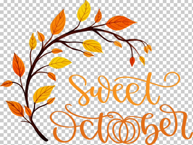 Sweet October October Autumn PNG, Clipart, Autumn, Fall, Floral Design, Leaf, Line Free PNG Download