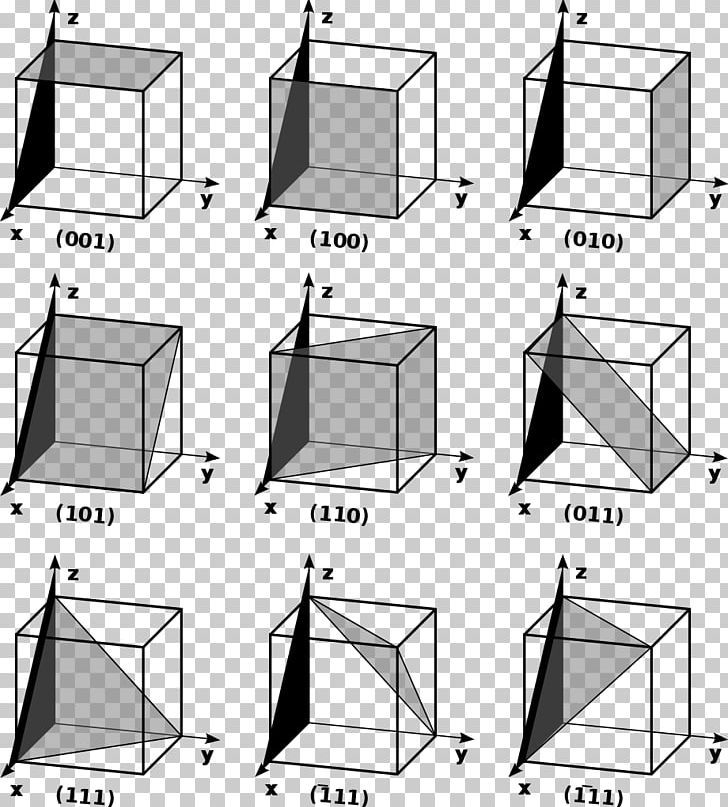 Miller Index Plane Cubic Crystal System Crystallography Crystal Structure PNG, Clipart, Angle, Area, Black And White, Bravais Lattice, Crystal Free PNG Download