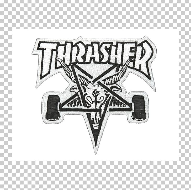 T-shirt Thrasher Iron-on Skateboard Embroidered Patch PNG, Clipart, Baseball Cap, Black, Brand, Clothing, Emblem Free PNG Download