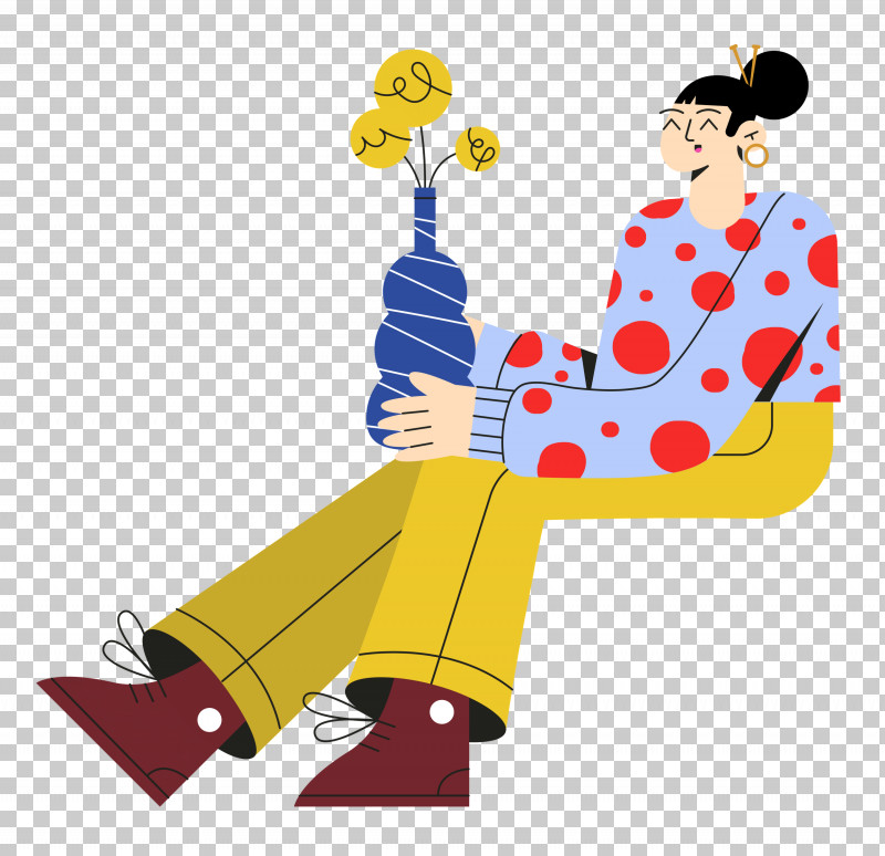 Lady Sitting On Chair PNG, Clipart, Behavior, Cartoon, Happiness, Hm, Human Free PNG Download
