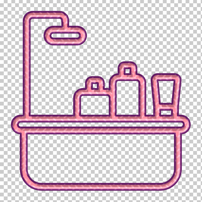 Bathroom Icon Bathtub Icon Hotel Icon PNG, Clipart, Bathroom Icon, Bathtub Icon, Furniture, Hotel Icon, Pink Free PNG Download