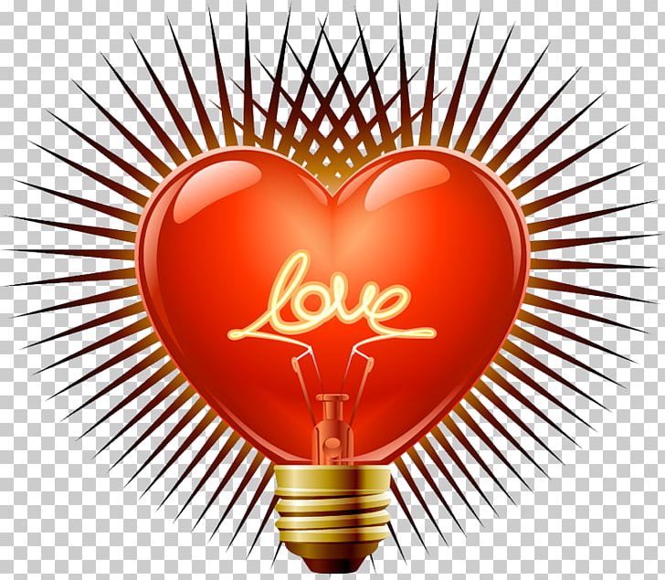 Incandescent Light Bulb Heart Lamp Computer Icons PNG, Clipart,  Free PNG Download