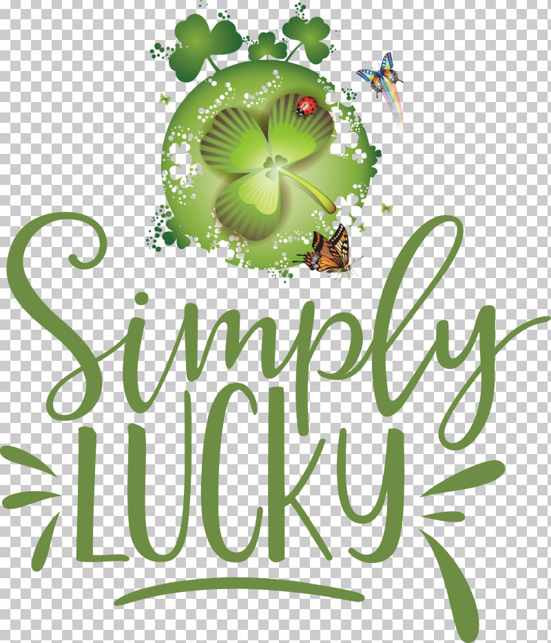 Shamrock Simply Lucky Saint Patricks Day PNG, Clipart, Biology, Flower, Fruit, Green, Leaf Free PNG Download