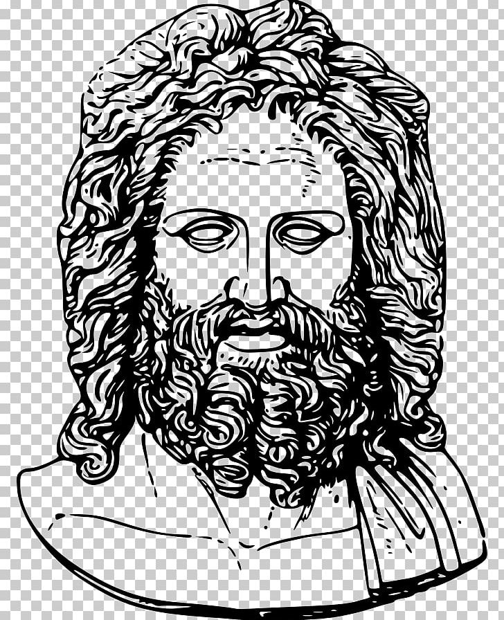 Statue Of Zeus At Olympia Hades Hera Drawing PNG, Clipart, Black And White, Deity, Face, Facial Hair, Fictional Character Free PNG Download