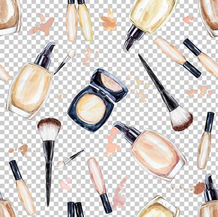 Cosmetics Foundation Makeup Brush Watercolor Painting PNG, Clipart, Beauty, Brush, Construction Tools, Cosmetology, Creative Background Free PNG Download