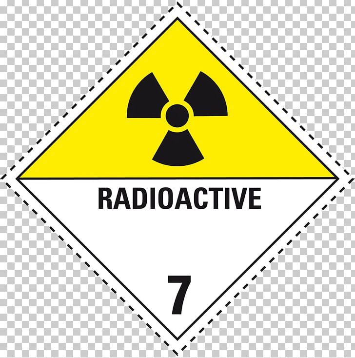 Dangerous Goods HAZMAT Class 7 Radioactive Substances Warning Label Paper PNG, Clipart, Angle, Area, Brand, Dangerous Goods, Hazard Symbol Free PNG Download
