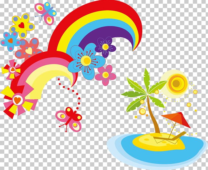 Rainbow Illustration PNG, Clipart, Area, Beach, Beach Vector, Color, Encapsulated Postscript Free PNG Download