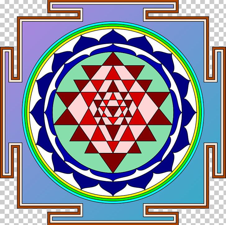 Sri Yantra Symbol Chakra Mandala PNG, Clipart, Area, Chakra, Circle, Hinduism, Line Free PNG Download
