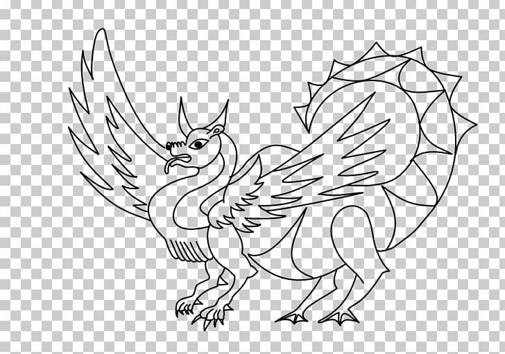 Coloring Book Drawing Dragon Black And White PNG, Clipart, Artwork, Beak, Bird, Black And White, Cartoon Free PNG Download
