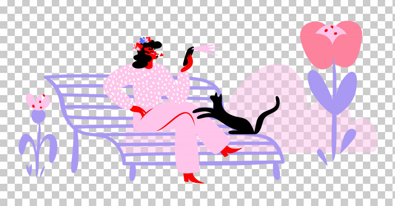 Park Cat Lady PNG, Clipart, Bench, Book, Cartoon, Cat, Comic Book Free PNG Download