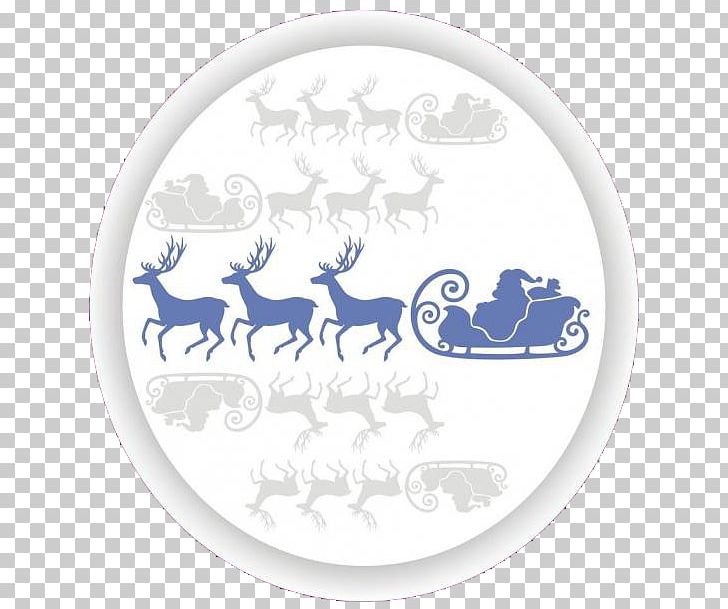 Reindeer Santa Claus Silhouette Christmas PNG, Clipart, Animals, Beautiful, Blue, Christmas, Christmas Deer Free PNG Download