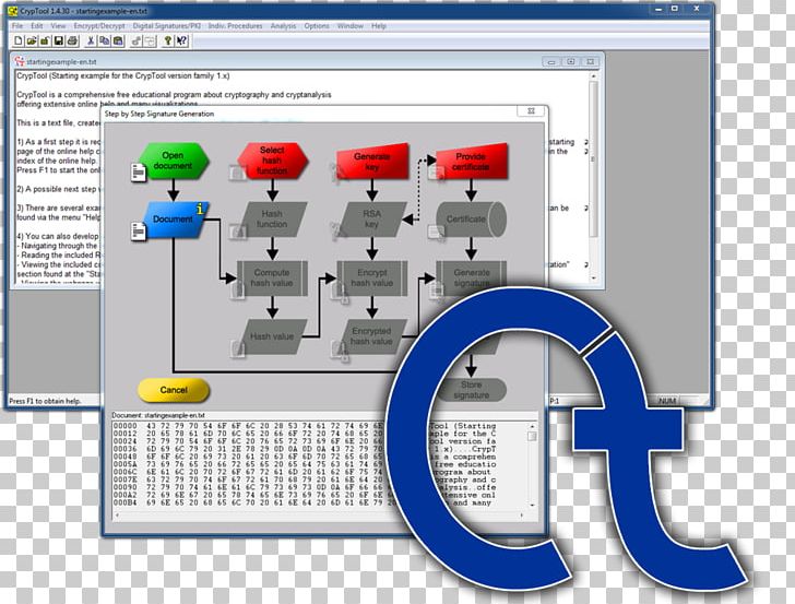 CrypTool Cryptography Computer Software Cryptanalysis Free Software PNG, Clipart, Algorithm, Apprendimento Online, Area, Computer Software, Cryptanalysis Free PNG Download