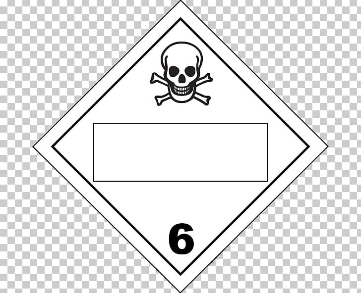 Toxicity Dangerous Goods HAZMAT Class 6 Toxic And Infectious Substances Hazardous Waste Hazard Symbol PNG, Clipart, Angle, Art, Black, Black And White, Blank Free PNG Download