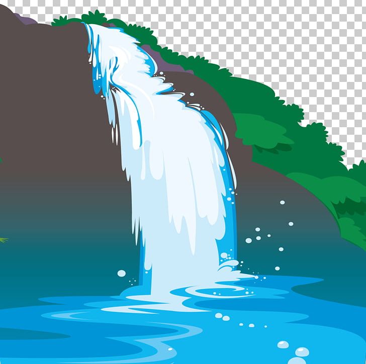 Waterfall Euclidean PNG, Clipart, Adobe Illustrator, Compute, Computer Wallpaper, Encapsulated Postscript, Fictional Character Free PNG Download